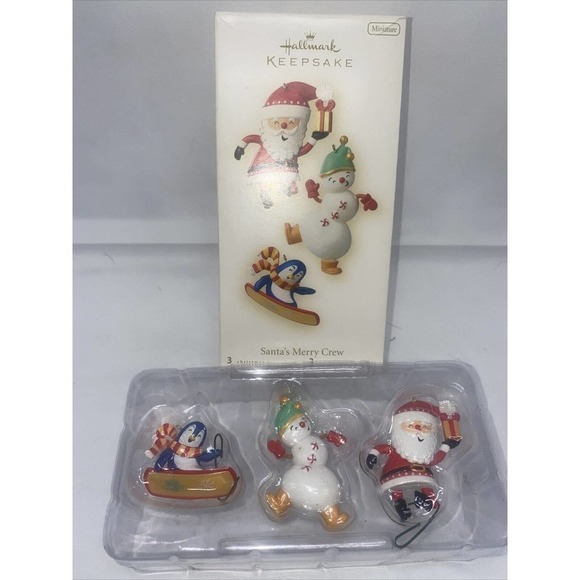 HALLMARK keepsake ornament 2008 ~ SANTA'S MERRY CREW christmas tree - Picture 3 of 4